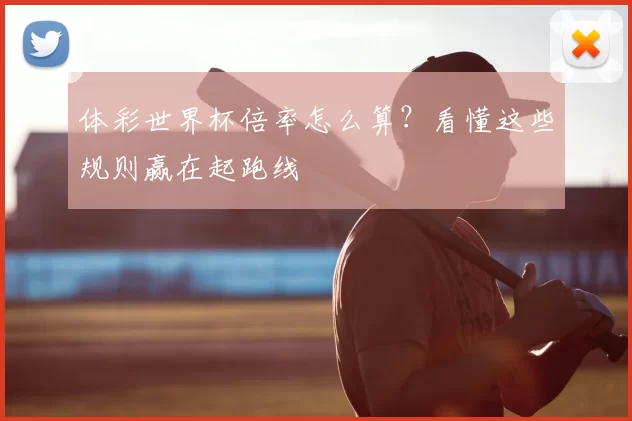 体彩世界杯倍率怎么算?看懂这些规则赢在起跑线